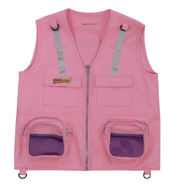 Eagle Eye Explorer Kids Cargo Vest For Boys And Girls With Reflective Safety Straps. 100% Cotton. Size: X-Small Color: Pink