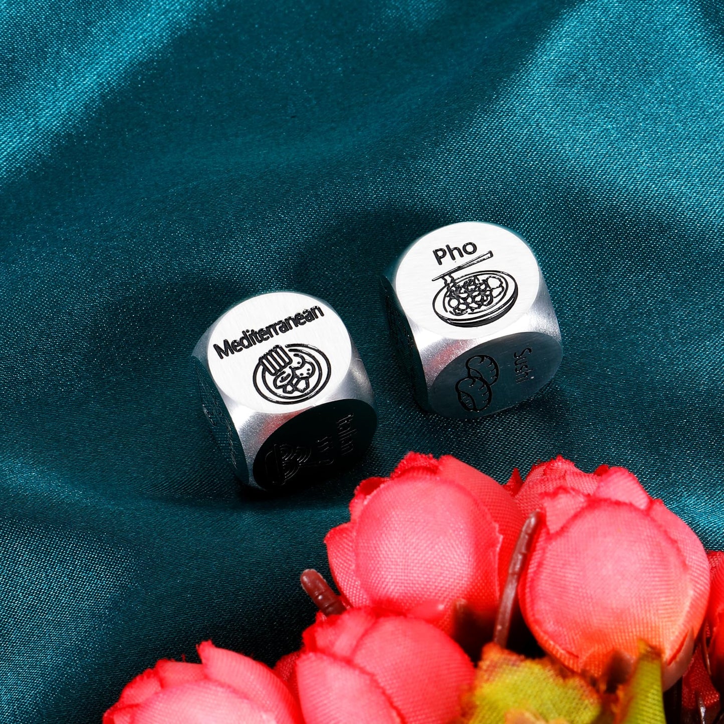 Date Night Ideas Food Dice Gifts for Boyfriend Girlfriend Couples Christmas Stocking Stuffers for Adults Valentines Day 1 Year A