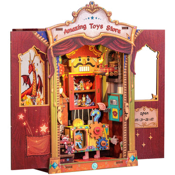 Cutefun Book Nook Kit, Diy Miniature House Kit For Beginners, Book Nook Kits For Adults, Wooden Dollhouse For Bookshelf Decor, Birthday Gifts For Family And Friends (Amazing Toys Store)