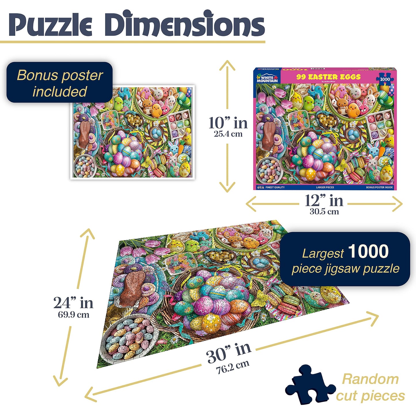 White Mountain Easter Puzzles 1000 Pieces Spring Collage Jigsaw Puzzle For Adults And Families - Easter