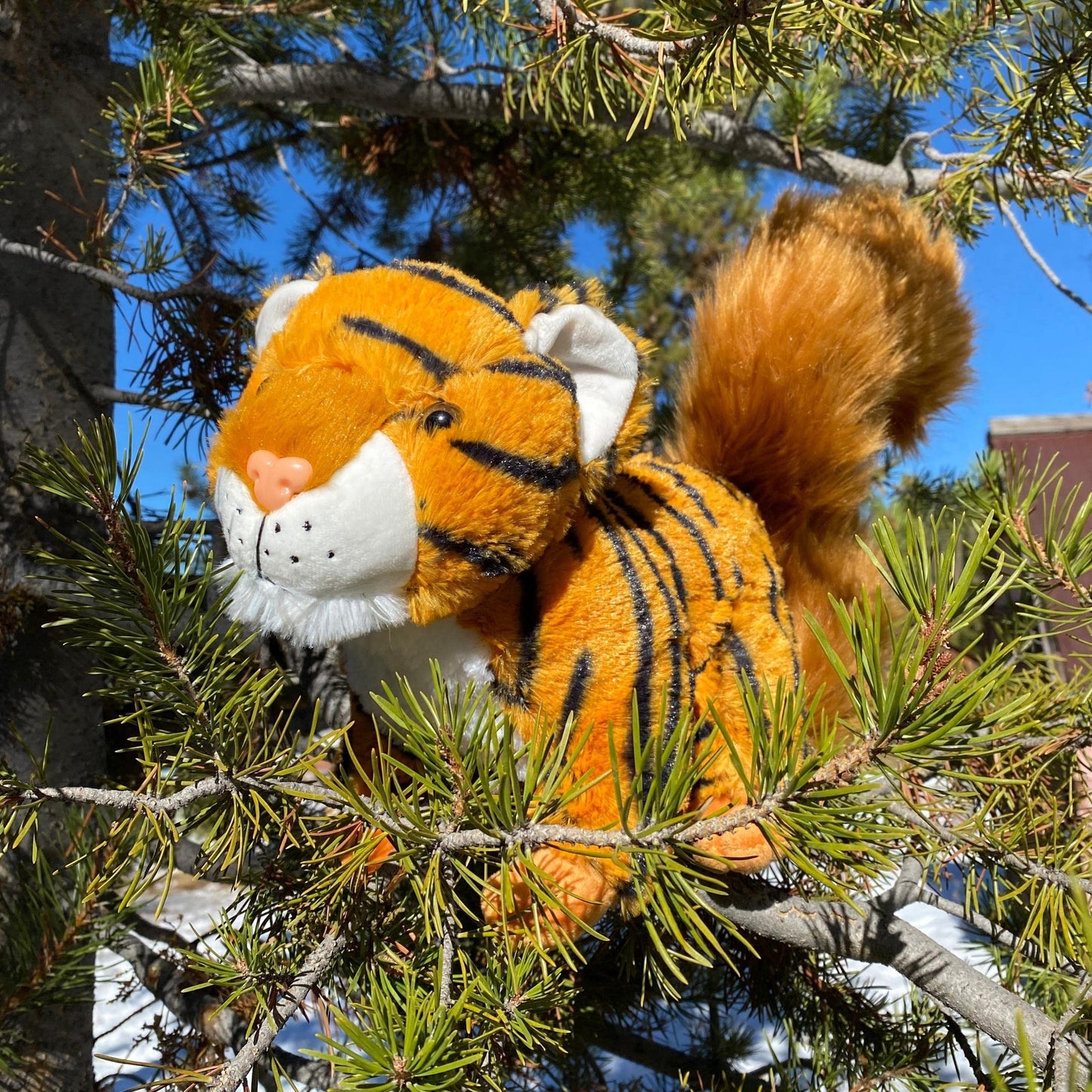 Randimals Tiger with Squirrel Tail Plush Stuffed Toy 15   Soft & Huggable  enhanced Quality Hybrid Animal Friend Encourages Adventure & Imagination