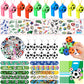 Yujun 112 Pcs Soccer Party Favors Set - Fidget Spinners, Slap Bracelets, Whistles, Tattoos, Stickers, Keychains For Kids' Soccer-Themed Birthday Party