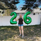 Green 2 Balloon, Number Balloons 40 Inch, 2Nd Balloon Number Birthday Decorations, Second Two Birthday Party Supplies, Number 2