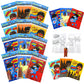 Tiny Mills Superhero Coloring Books for Kids - 12 Books and 48 Crayons Party Favors, Prizes, Favor Bag Filler, Party Supplies
