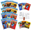 Tiny Mills Superhero Coloring Books for Kids - 12 Books and 48 Crayons Party Favors, Prizes, Favor Bag Filler, Party Supplies