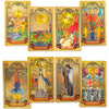 Kiino Tarot Cards 78 Luxury Gold Foil Tarot Deck With Guide Book Tarot Pvc Durable Waterproof Wrinkle Resistant Tarot Cards For