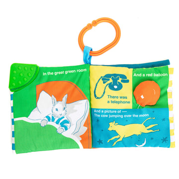 KIDS PREFERRED Goodnight Moon Soft Book, 5" Cotton, Multicolor, On-The-Go Clip, Model 33402