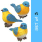 Banberry Designs Bluebird Figurines Set Of 3 Styles 4' H