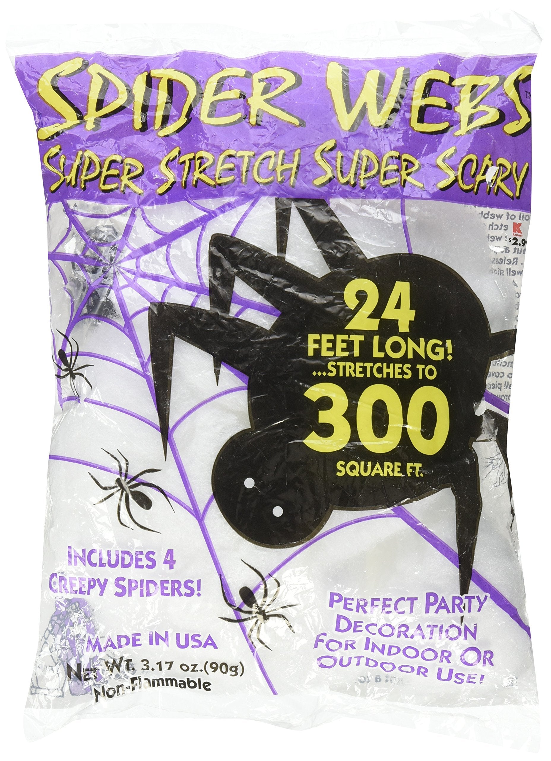 Fun World Super Stretch Creepy Spider Web