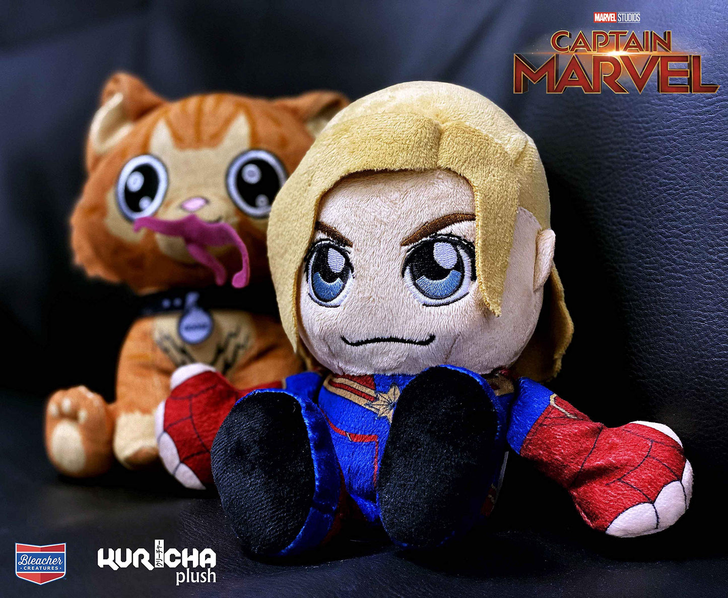 Marvel Captain Marvel 8' Kuricha Sitting Plush - Soft Chibi Inspired Toy