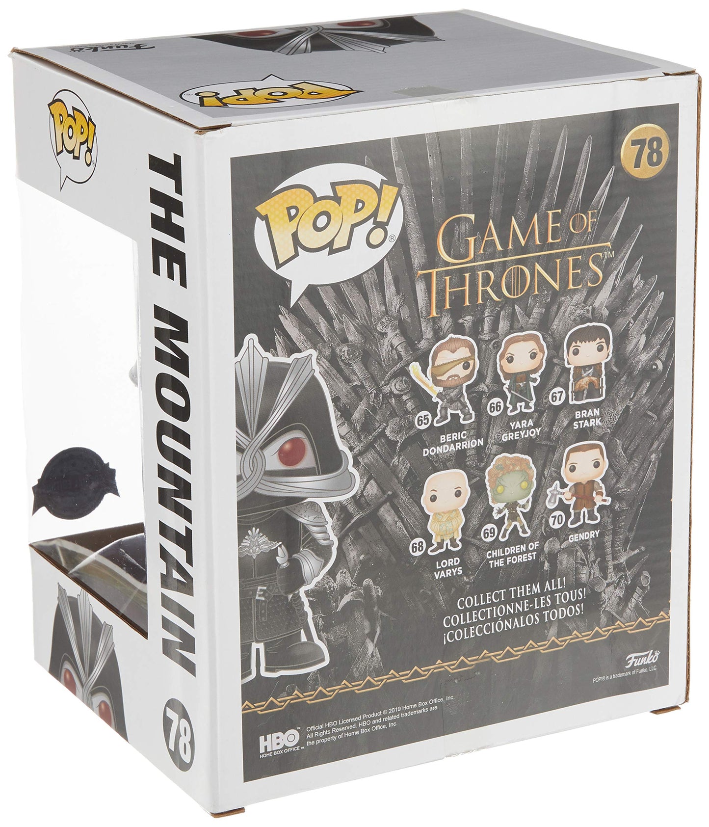 Funko Pop Game Of Thrones The Mountain 6'' #78 Walmart Exclusive