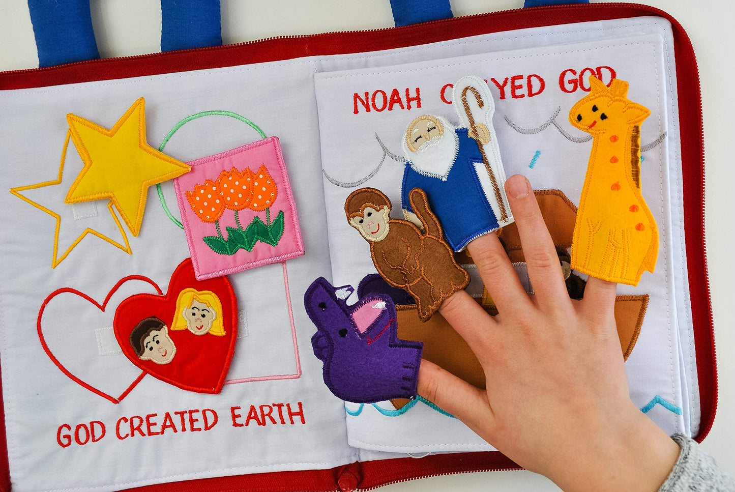 My Bible Quiet Book By My Growing Season | Interactive Fabric Activity Book For Kids | Educational Christian Toy For Toddlers & Preschoolers | Travel-Friendly And Sensory-Rich Soft Book
