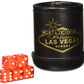Black Deluxe ''Welcome To Las Vegas'' Dice Cup With 5 Standard Dice