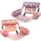 Sloosh Pool Floats Chairs mature-themed  2 Packs Inflatable Pool Lounge Chairs Blow up Hck Pool Noodles Floats for mature-themeds Flower Pattern Floating Water Chair for Pool Lake River(Tropical Flowers)