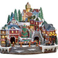 MOMENTS IN TIME Christmas Village Centerpiece Decor with LED Lights, Rotating Train, and Animation - NM-X17045AA