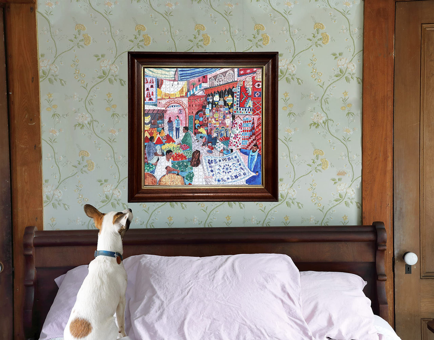 Eeboo: Piece And Love Marrakesh 1000 Piece Square Jigsaw Puzzle, Sturdy Puzzle Pieces, A Cooperative Activity With Friends And Family
