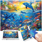 ALL4JIG Ocean World Fun Jigsaw Puzzles for Adults and Kids, 500 Pieces, 19 x 14, Christmas Secret Santa Gift, White Elephant Gif