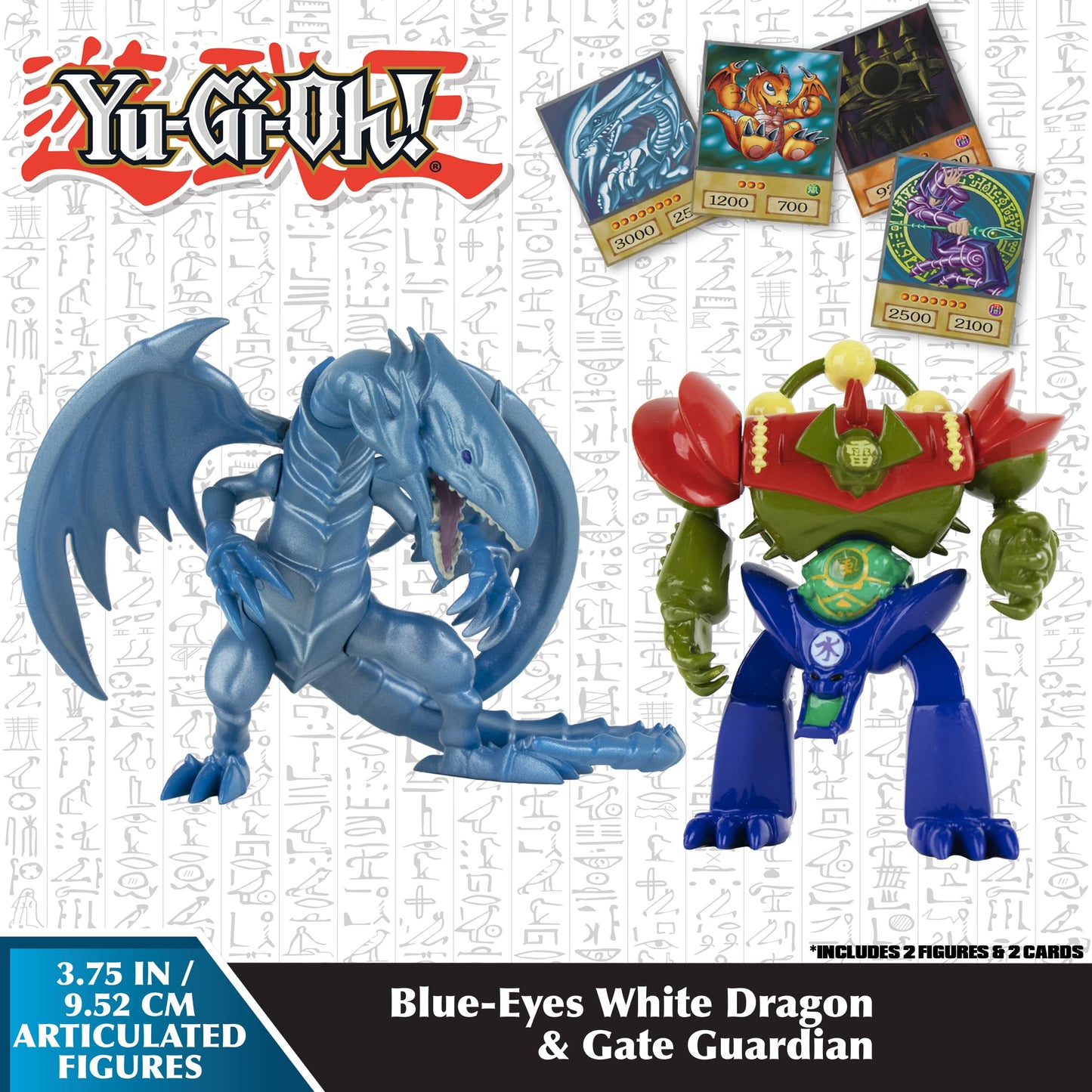 Super Impulse 5502B Yu Gi Oh Highly Detailed Articulated Figures. Set Includes 3.75 Inch Blue-Eyes White Dragon And Gate Guardian