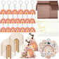 Tuanse 130 Pcs Rainbow Party Favors Including 20 Bohemia Bracelet 20 Rainbow Keychains 50 Stickers 20 Organza Bags 20 Thank You 