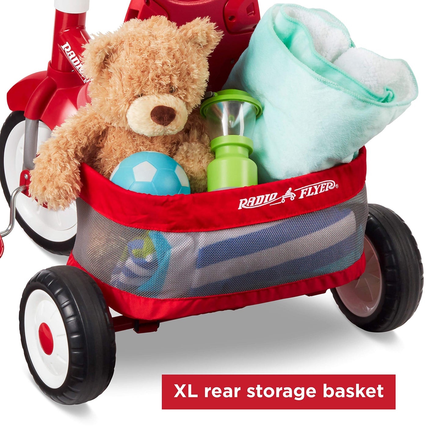 Radio Flyer 4-in-1 Stroll 'N Trike, Red Toddler Trike for Ages 1-5, Alloy Steel, Large, Model 491