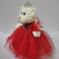 Kinnex Collections Since 1997 12'' Quince Anos Teddy Bear With Dress Embroidery Mis 15 Anos (Centerpiece) ~ B09631-14 (Red)