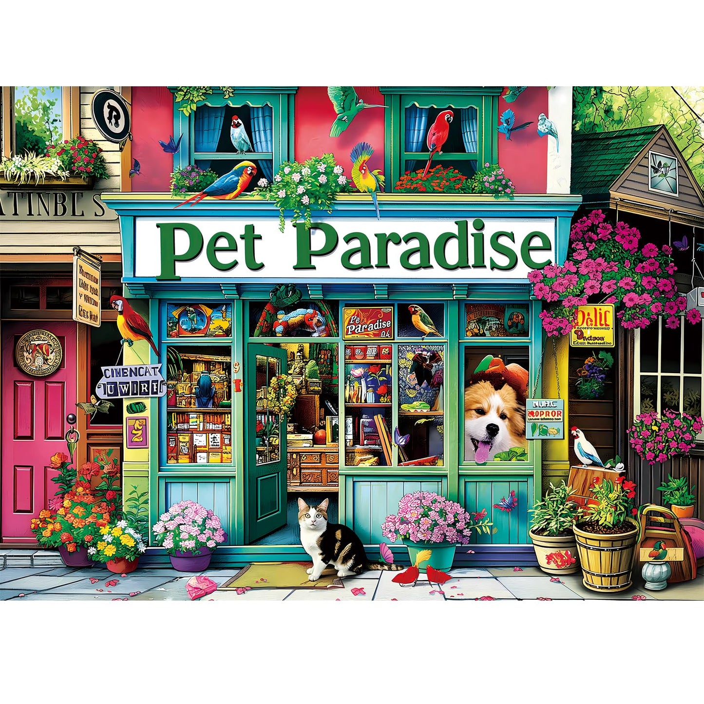 Jigsaw Puzzles for mature-themeds 300 Pieces Pet Store mature-themed Puzzles Animals Paper Puzzle with Large Poster Great Birthday Party Gift for mature-themed Children Elderly Challenging Family Activity 20.5 x 15 in