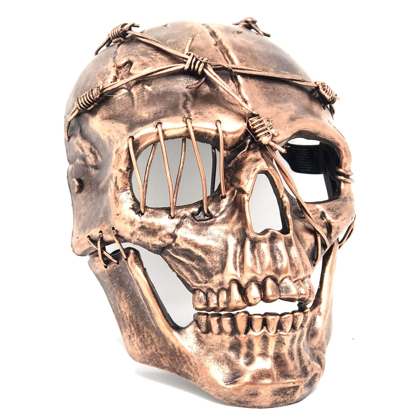 STORM BUY ] Steampunk Style Metallic Scary Horror Skeleton Mask for Halloween Costume Cosplay Party (Copper)
