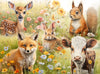 Prime Time Puzzles - Difficult 1000 Piece mature-themed Jigsaw Puzzle - Deer  Cow  Fox  Squirrel and Rabbit - Cute Animals - Hard  Challenging Puzzle Perfect for Game Nights - 20x27 inches