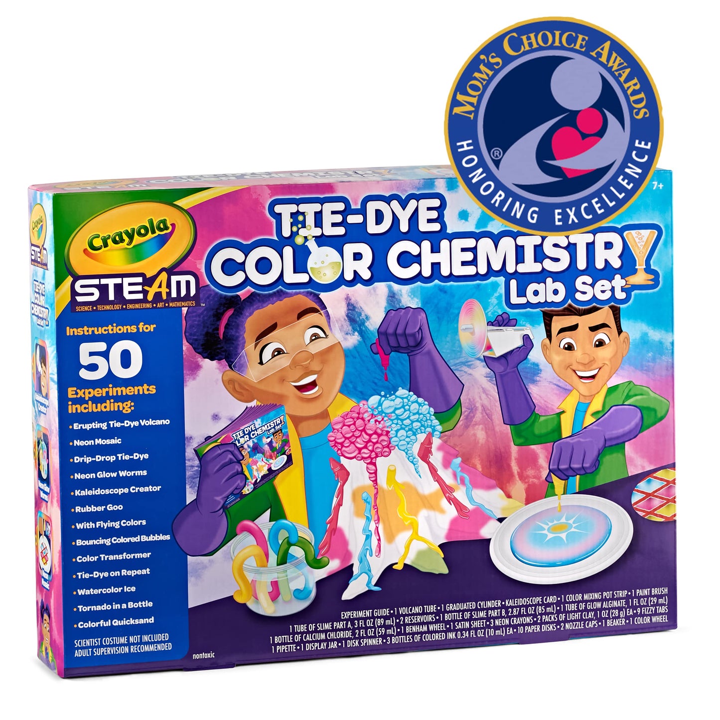 Crayola Tie Dye Color Chemistry Set for Kids, Educational STEM Toy, Assorted Colors, Ages 7-10, Model 747487