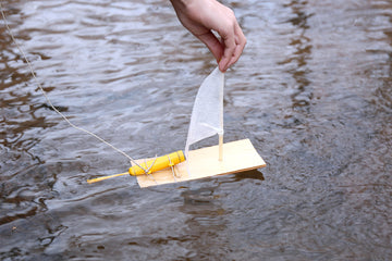 Kikkerland Diy Make Your Own Motor Boat Huckleberry Toy For Kids, Outdoor Activities