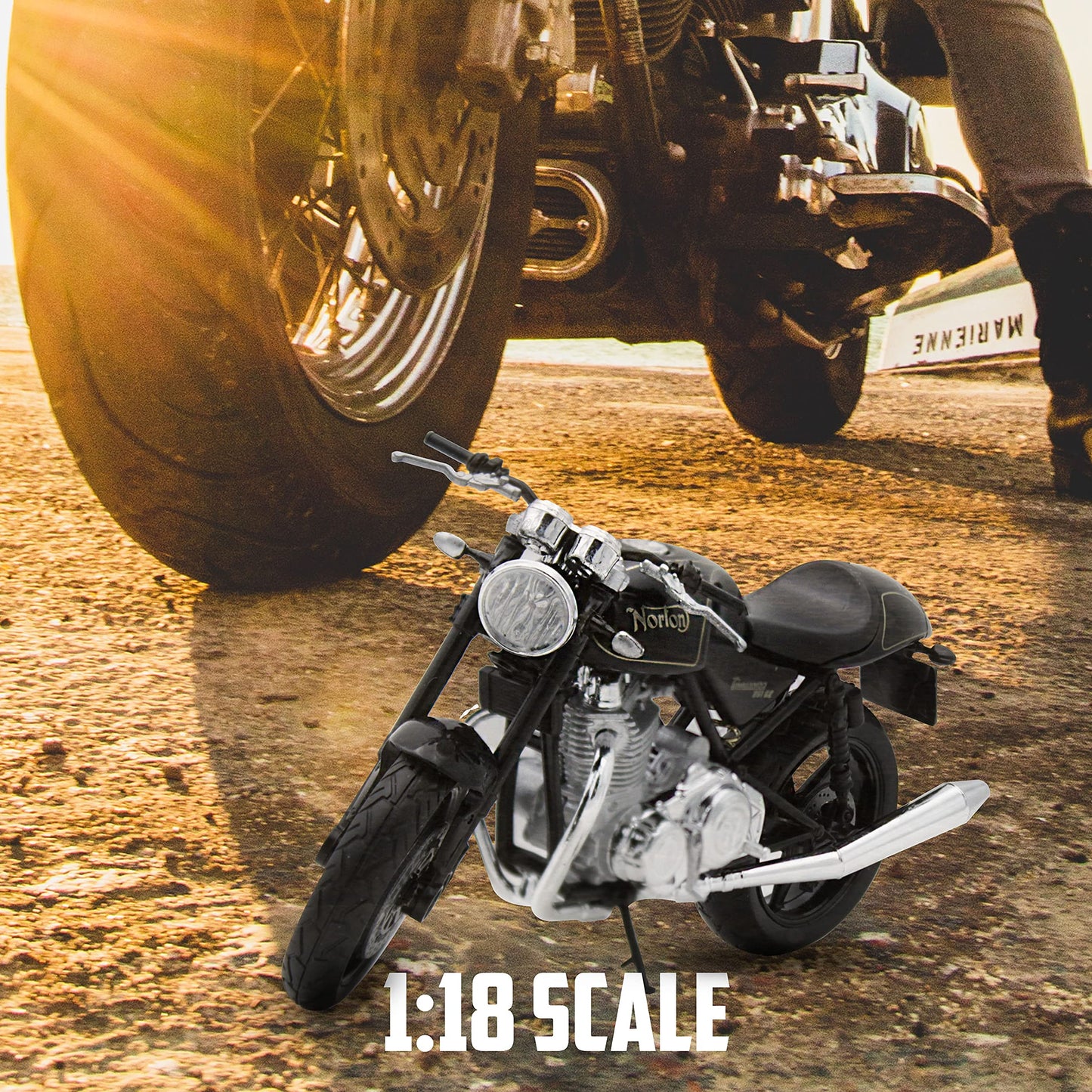 Welly Die Cast Motorcycle Yellow Compatible With S1000Rr, 1:18 Scale