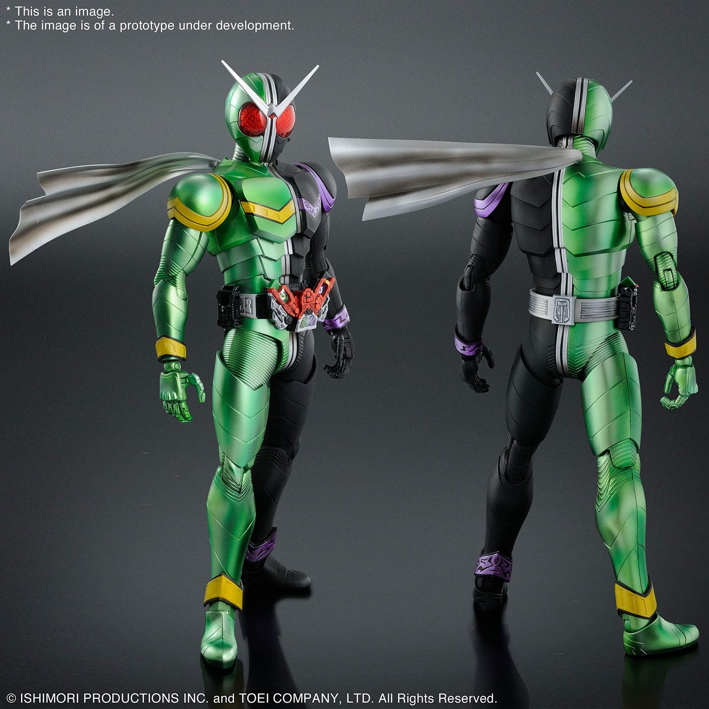 Bandai Hobby - Kamen Rider W - Kamen Rider Double Cyclone Joker, Bandai Spirits Mg Figure-Rise Artisan Model Kit