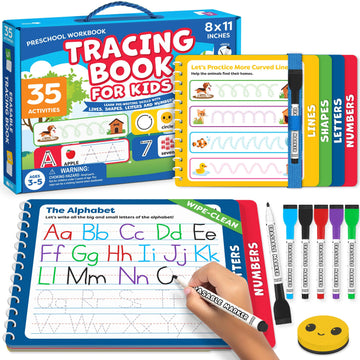 Preschool Learning Activities - Tracing Books For Kids Ages 3-5 - Toddler Handwriting Practice - Letter Tracing For Kids Preschool Kindergarten Workbooks 3-4, 4-5 - Learning Books For 3-4 Year Olds