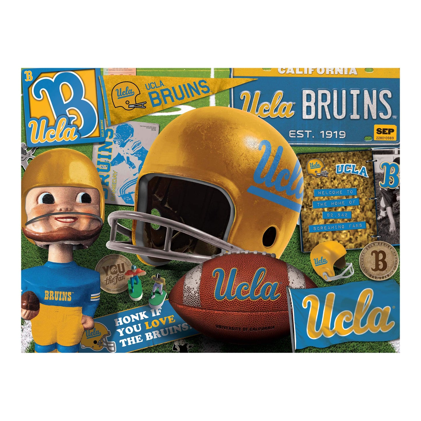 Youthefan Ncaa Ucla Bruins Retro Series Puzzle - 500 Pieces, Team Colors, Large