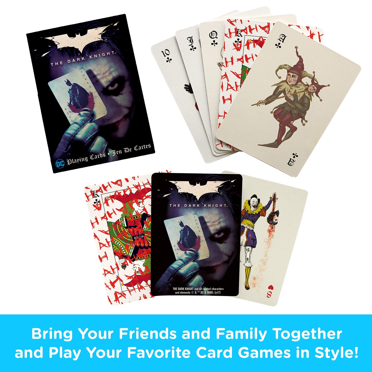 Aquarius Dc Comics Joker Playing Cards - Dark Knight Joker Themed Deck Of Cards For Your Favorite Card Games - Officially Licensed Dc Comics Merchandise & Collectibles