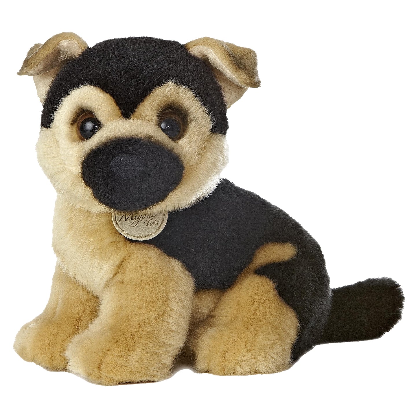 Aurora® Miyoni® Tots German Shepherd Stuffed Animal - 11" Lifelike Detail - Tan/Black - Model 26155 - Cherished Companion