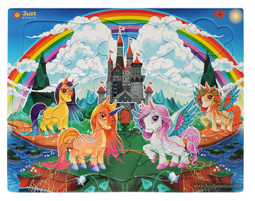 Just Smarty Unicorn Puzzles For Kids Ages 3-5 | Unicorn Gifts For Girls | 27 Pieces Jigsaw Rainbow Puzzle | Unicorn Toys | Little Girl Gifts | Kids Puzzles Ages 3-5 | Unicorn Puzzle For Kids Ages 4-8