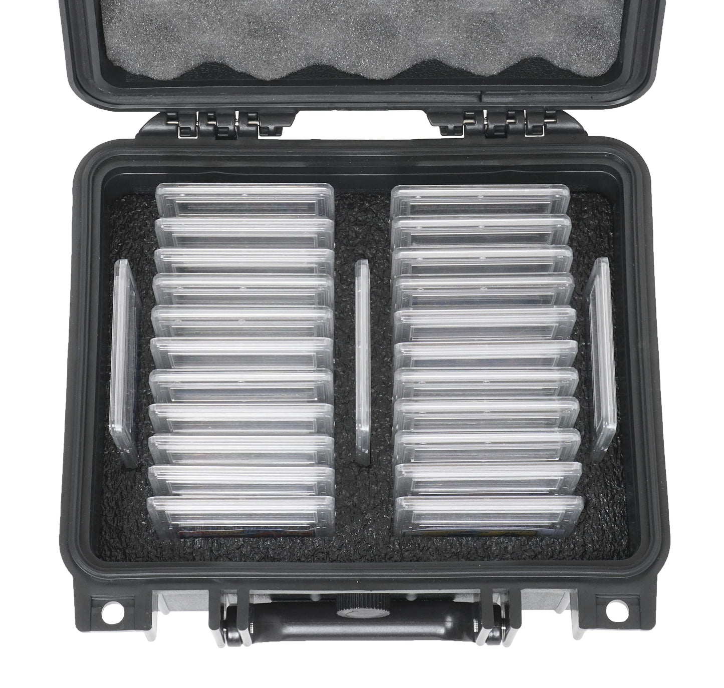 Case Club 25-41 Graded Card Slab Carrying Case - Slotted Storage Fits Psa/Bgs/Fgs Graded Slabs - Sports/Trading Collector Box For Graded Cards - Travel Holder For Slabs/Sleeves/Loose Cards