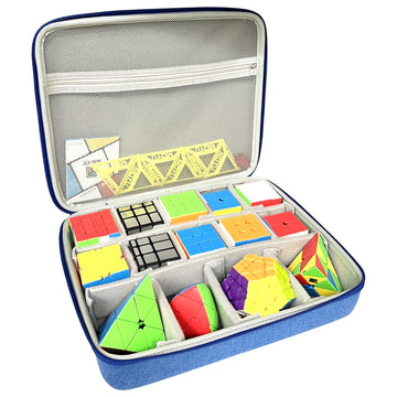 Leotube Speed Cube Hard Eva Case Bag Compatible With Shashibo/For Rubik’S/For Jurnwey/For Roxenda Brain Teaser Fidget Toy. Storage Travel Holder For Cube Puzzle Travel Game (Case Only) (Blue)