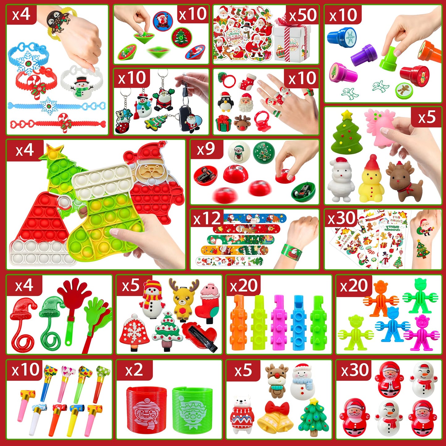 Christmas Toys Assortment For Kids Party Favors, Stocking Stuffers For Kids,Goodie Bag Stuffers, Gifts Prizes For Classroom Rewa