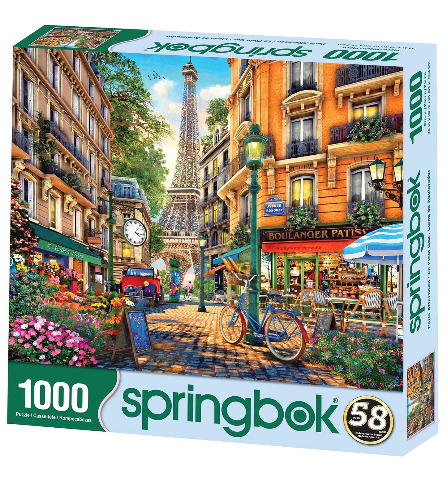 Springbok'S 1000 Piece Jigsaw Puzzle Paris Afternoon - Made In Usa
