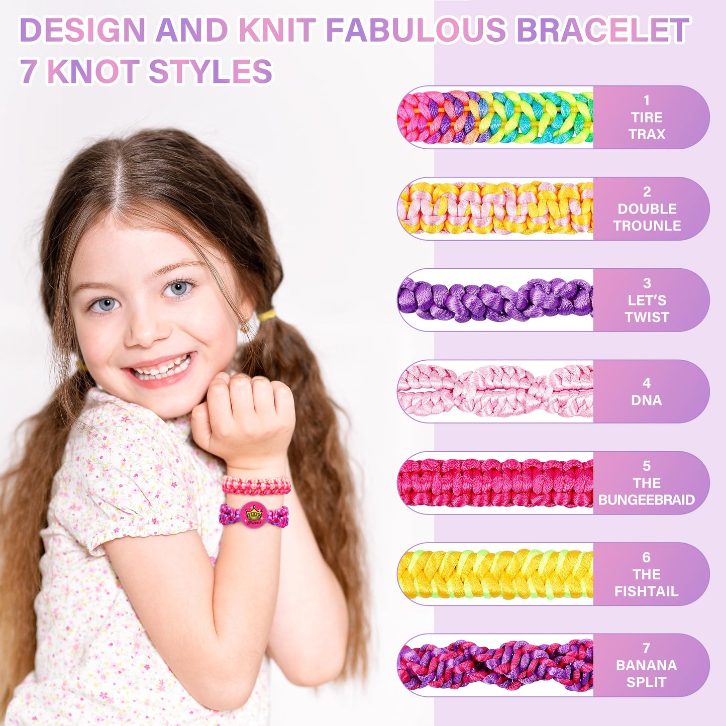 Friendship Bracelet Making Kit for Girls,DIY Arts and Crafts Toys,Jewelry String Maker Kit,The Best Birthday Gifts Ideas for Gir