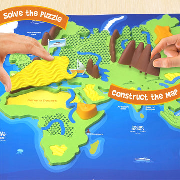 Imagimake Mapology Physical Features | World Map For Kids | 3D Puzzles For Kids Ages 8-10 | Educational Toys For Kids 8-12 | Gifts For Boys & Girls 8-12 | Building Toys Gift For Birthday And Christmas