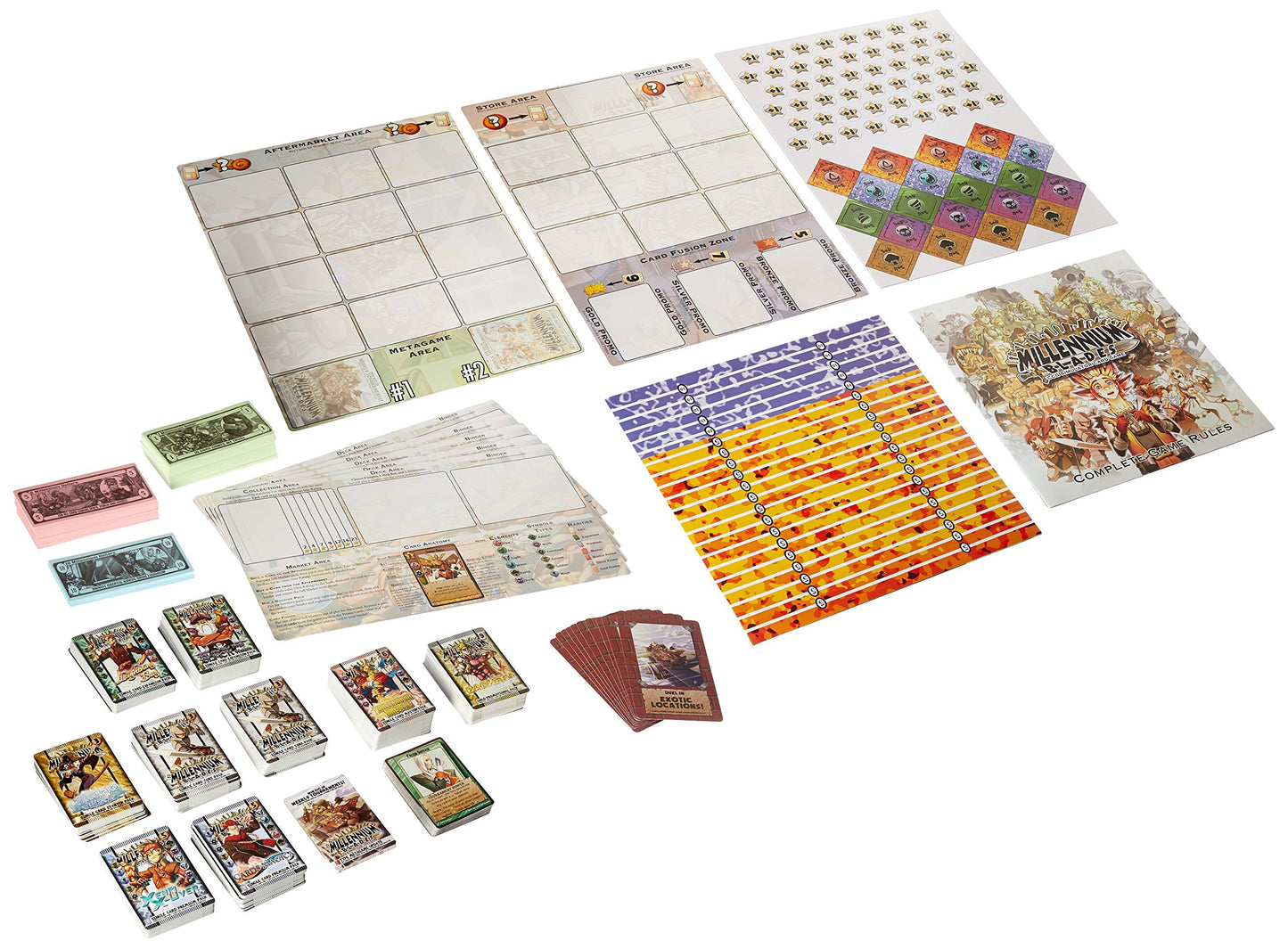 Level 99 Games Millennium Blades Board Game | CCG Simulator | 2-5 Players | Ages 14+ | Cardboard | Model L99-MB001