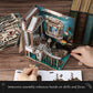 Book Nook, Diy Book Nook Kits For Adults, Ocean Adventure 3D Wooden Puzzle Bookend Bookshelf Insert Decor With Led Light, Book N