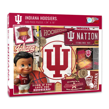 Youthefan Ncaa Indiana Hoosiers Retro Series Puzzle - 500 Pieces, Team Colors, Large