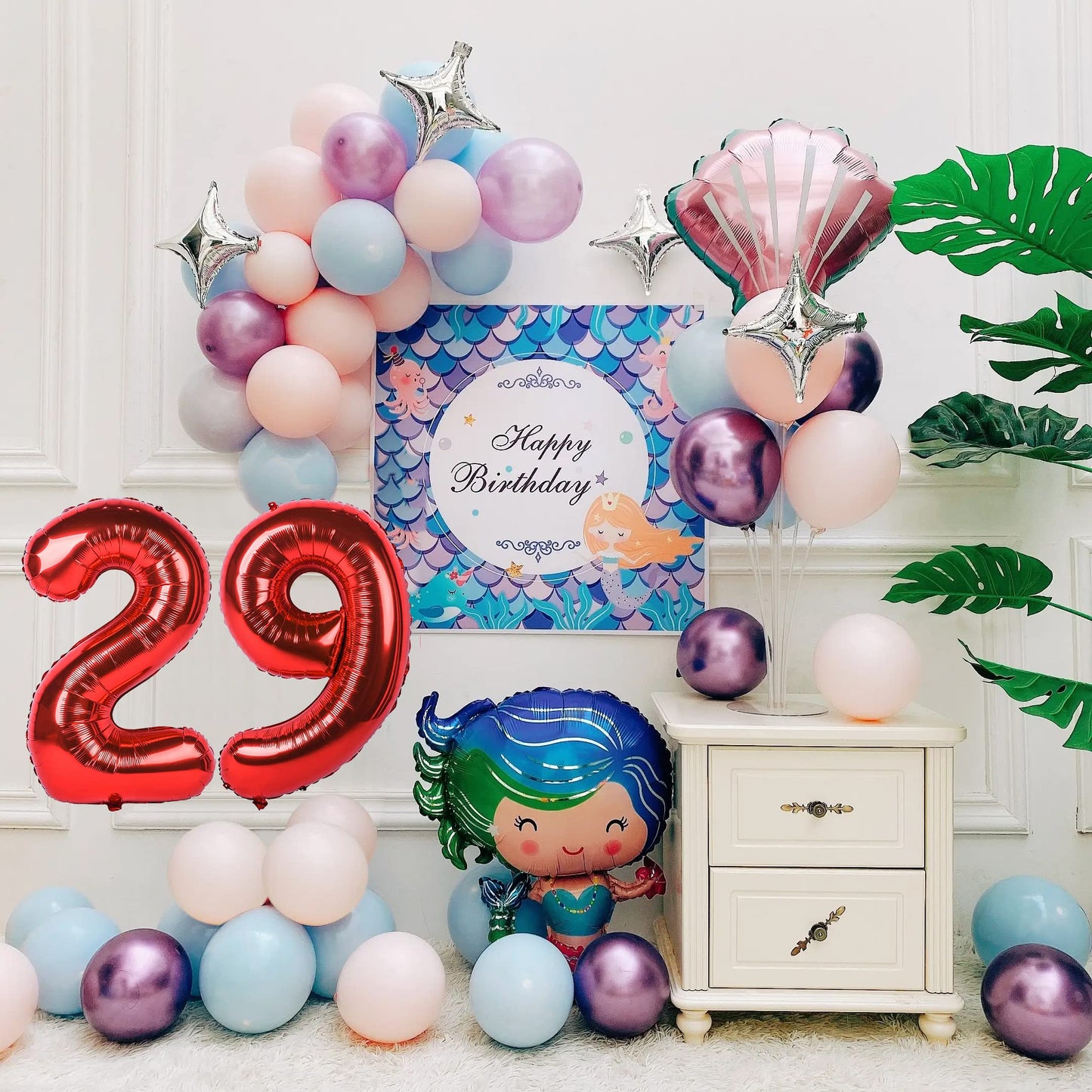 Smlpuame 40 Inch Number Balloon 0-9 Red Large Number 29 Balloons,Digital Balloons For Birthday Party Celebration Decorations Sup