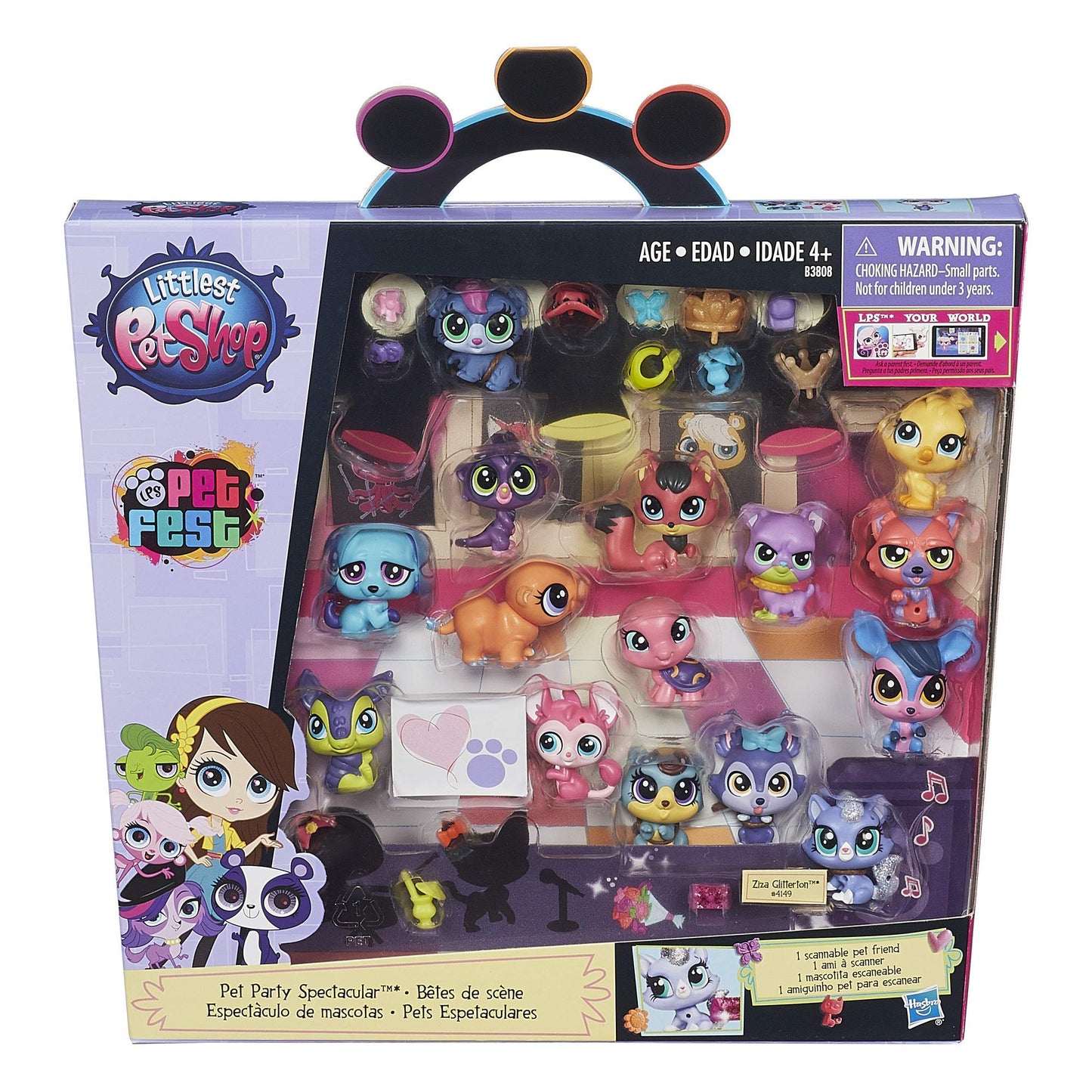 Littlest Pet Shop Party Spectacular Collector Pack Toy - 15 Piece Set, Plastic, Black, Ages 4 and Up, Model B3808AS0