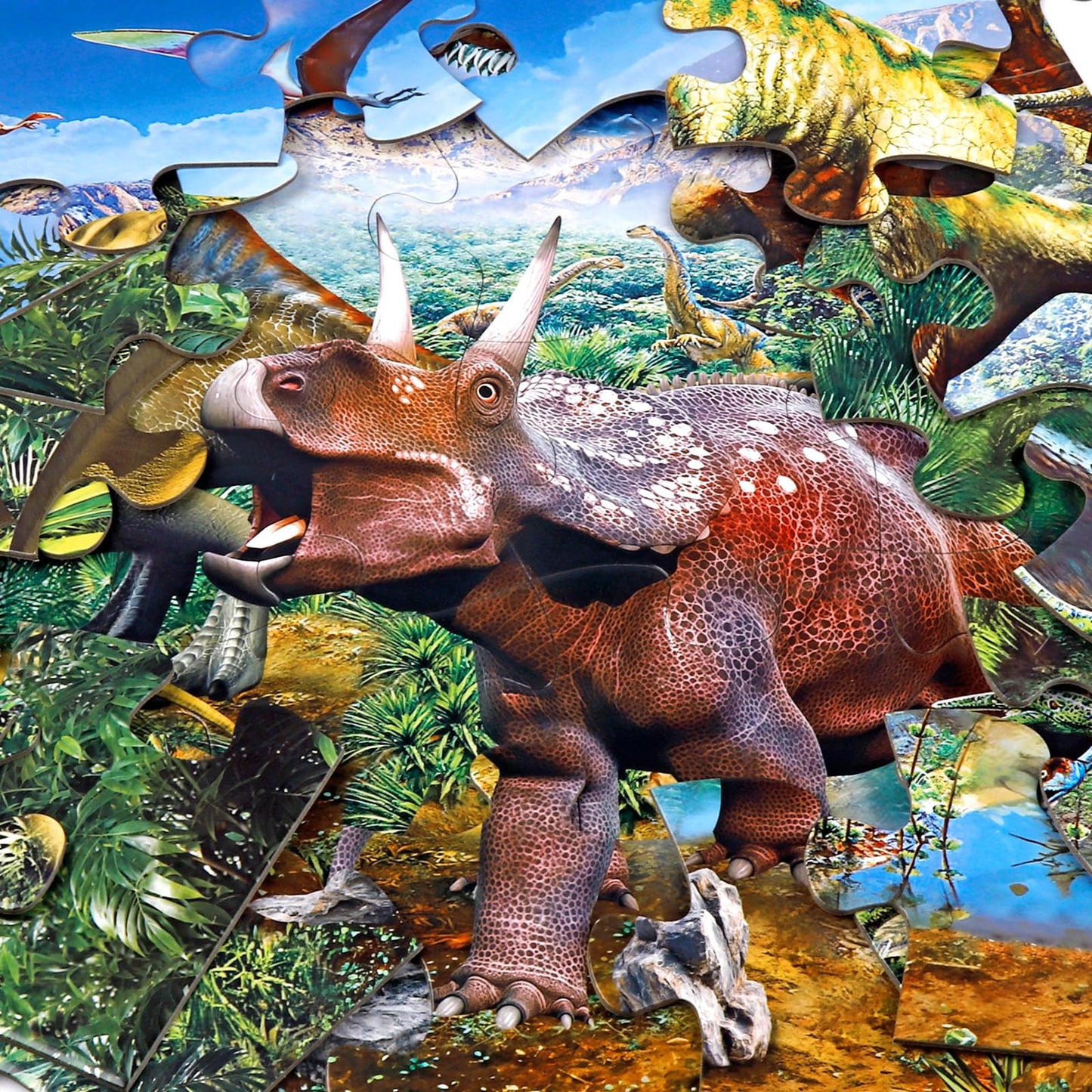 Jumbo Floor Puzzle for Kids,48 Piece Volcano Dinosaur Large Jigsaw Puzzles, Fun Educational Toy for Toddlers Ages 3-5,Preschool
