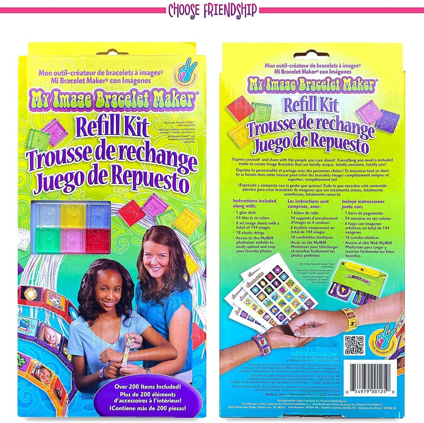 Choose Friendship, My Image Bracelet Maker Refill Kit, Jewelry Maker Kit for Kids, 200 items